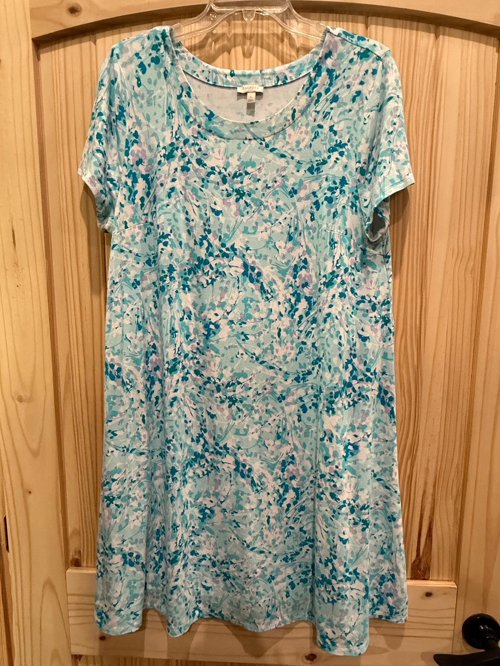 Talbots Blue &‎ White Floral Shift Dress - Size Large